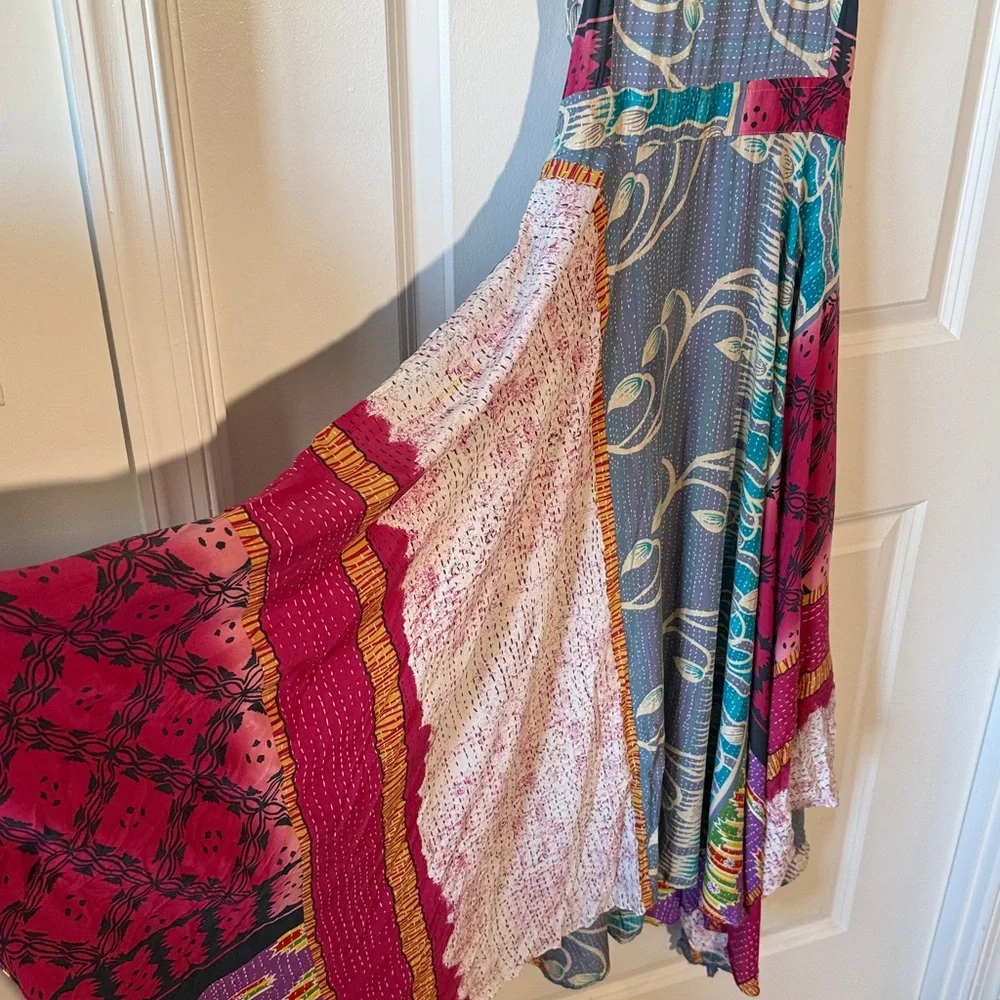 PLENTY BY TRACY REESE Anthropologie Kantha Patchwork Dress Size Medium - Picture 6 of 16